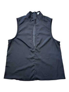Tobi Black Sleeveless Mock-Neck Tank with Cutout Size S - Casual Evening Wear